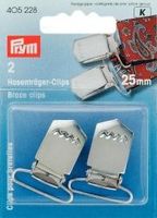 635.jpg Prym 2 Hosenträger Clips Verschluß silberfarbig 25mm