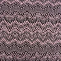 Gardinenstoff Dekostoff Chevron Zacken Inka rosa schwarz 1.4m Breite