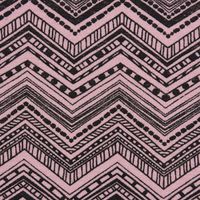 Gardinenstoff Dekostoff Chevron Zacken Inka rosa schwarz 1.4m Breite