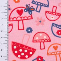 Baumwolljeresy BIPP Design Pilze Blumen Schmetterling rosa rot blau or