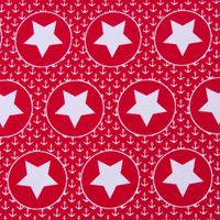 Baumwolljeresy Jersey BIPP Design Mini Anker Sterne Kreis rot weiß 1.5