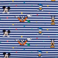 Baumwolljersey Digitaldr. Disney Micky Maus und Freunde weiß blau bunt
