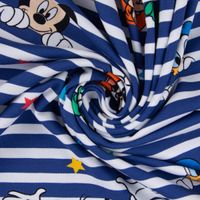 Baumwolljersey Digitaldr. Disney Micky Maus und Freunde weiß blau bunt