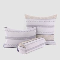 SCHÖNER LEBEN. Kissenhülle Streifen Ornamente ecru grau beige