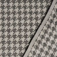 Outdoorstoff Dralon Jacquard Hahnentritt grau wollweiß 1.40m