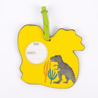 Floss & Rock Gepäckanhänger Dinosaurier grün grau gelb 13.5x16cm