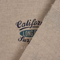 Dekostoff Lizenzstoff VW Bus Bulli California Surf natur petrol oliv 1