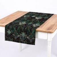 Dekostoff Baumwolle Art Deko Marble Diamond Marmor grün 1.40m