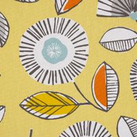 SCHÖNER LEBEN. Kissenhülle Sundance Blumen hellgrün braun orange aqu