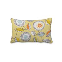 SCHÖNER LEBEN. Kissenhülle Sundance Blumen hellgrün braun orange aqu