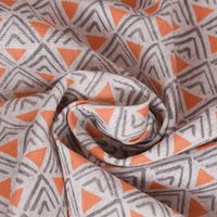 SCHÖNER LEBEN. Kissenhülle Dreiecke Retro weiß grau orange