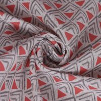 SCHÖNER LEBEN. Kissenhülle Dreiecke Retro weiß grau rot div. Größen
