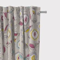 SCHÖNER LEBEN. Vorhang Sundance Blumen beige ocker beere aqua 245cm