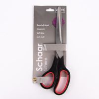 Handarbeitsschere Edelstahl Soft Griff schwarz rot 24cm