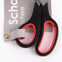 Handarbeitsschere Edelstahl Soft Griff schwarz rot 24cm