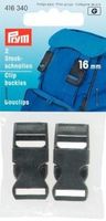 Prym 2 Steckschnallen Schnalle schwarz 16mm