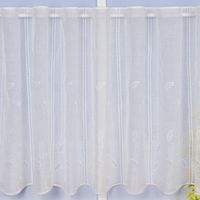 Panneaux Bistrogardine Scheibengardine nähfrei Leinenoptik Blätter ecru 50cm Höhe