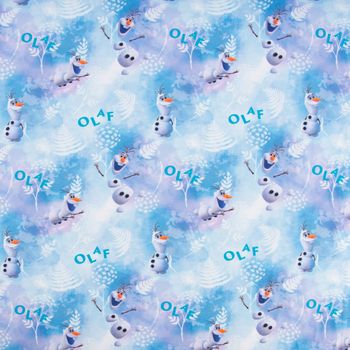 Baumwolljersey Digitaldr. Frozen Die EiskönigOlaf Schneemann blau wei