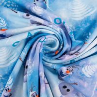 Baumwolljersey Digitaldr. Frozen Die EiskönigOlaf Schneemann blau wei