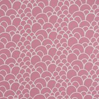 Dekostoff Kissenstoff Vorhangstoff Bögen Hügel rosa weiß 1.4m Breite