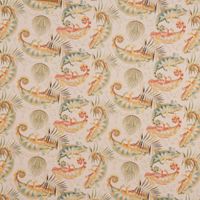 Dekostoff Vorhangstoff Baumwollstoff Chamäleon Leguan Blätter beige