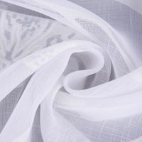 Gardinenstoff Stores Ausbrenner Blütenranken Blumen weiß Bleiband 290cm hoch