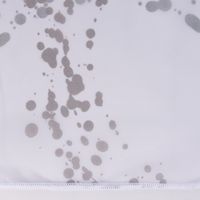 Gardinenstoff Stores Voile weiß mit silberfarbigen Tropfen mit Bleiband 290cm hoch