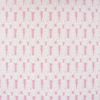Baumwollstoff Katzen creme rosa 1.4m Breite