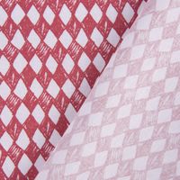 Baumwollstoff Popeline Raute beere weiß 1.50m Breite