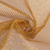 Kreativstoff Tüll Gitterstoff Lurex fest Glitzer gold 1.4m