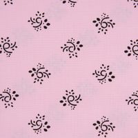 Baumwollstoff Trachten Blumen Ornament rosa schwarz 1.50m Breite