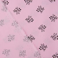 Baumwollstoff Trachten Blumen Ornament rosa schwarz 1.50m Breite