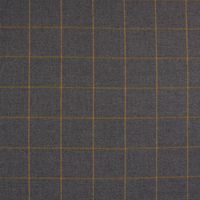 Bekleidungsstoff Karostoff Gitter Vierecke grau ockergelb 1.45m Breite