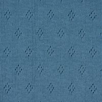 Feinstrick Jersey Baumwolle Pointoille Lochmuster uni blau 1.4m Breite