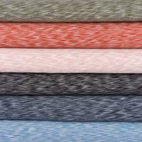 Sweatstoff Melange Streifen terrakotta creme meliert 1.5m Breite