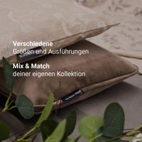 SCHÖNER LEBEN. Kissenhülle Samt einfarbig petrol 50x50cm