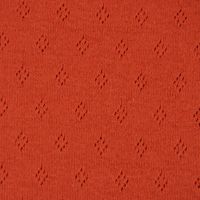 Feinstrick Jersey Baumwolle Pointoille Lochmuster uni terrakotta 1.4m