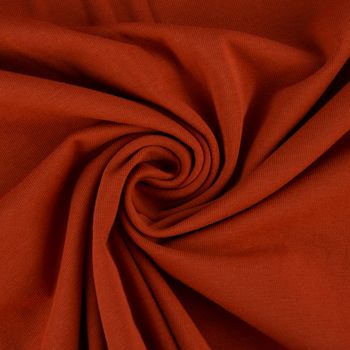 Baumwolljersey Organic Bio Jersey einfarbig terrakotta 1.5m Breite