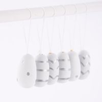 Rico Design Dekohänger Osterei Holz 6 Stück weiß silber