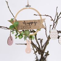 Rico Design Dekohänger Osterhase Holz 2 Stück puder rosa