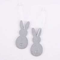 Rico Design Dekohänger Osterhase Holz 2 Stück silber