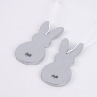 Rico Design Dekohänger Osterhase Holz 2 Stück silber
