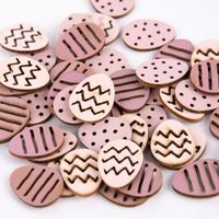 Rico Design Dekostreu Ostereier Holz 48 tlg. rosa mixfarben