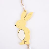 Rico Design Dekohänger Hase mit Glocke Holz gelb