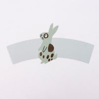 Rico Design Manschette für Becher Hase mint gold 6 Stück