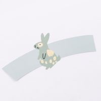 Rico Design Manschette für Becher Hase mint gold 6 Stück