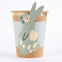 Rico Design Manschette für Becher Hase mint gold 6 Stück