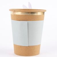 Rico Design Manschette für Becher Hase mint gold 6 Stück