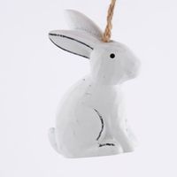 Rico Design Dekohänger Hase Holz weiß 17cm