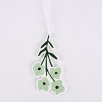 Rico Design Dekohänger Blume Holz grün mint 17cm
